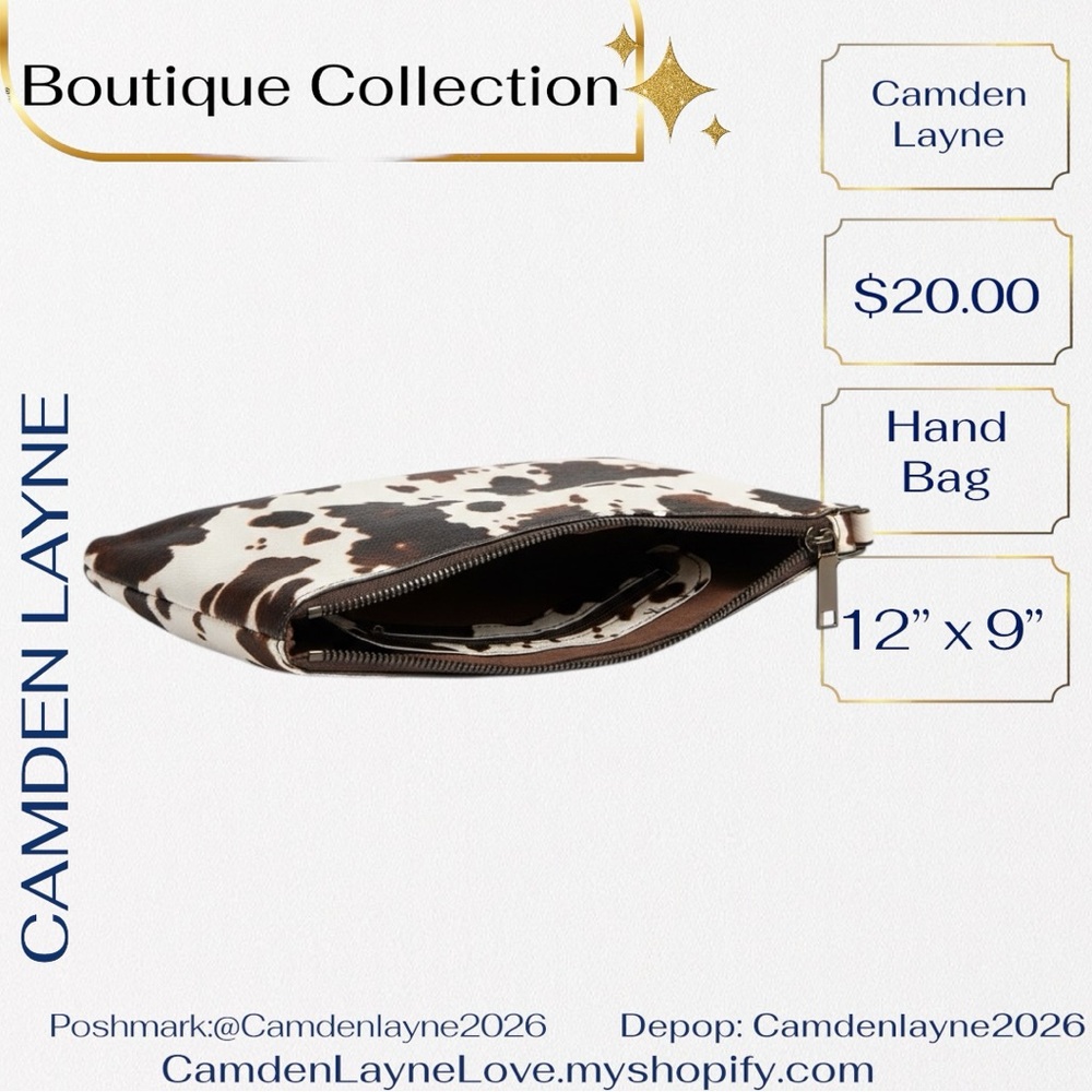 Camden Layne Cow Print Handbag - Picture 2 of 4
